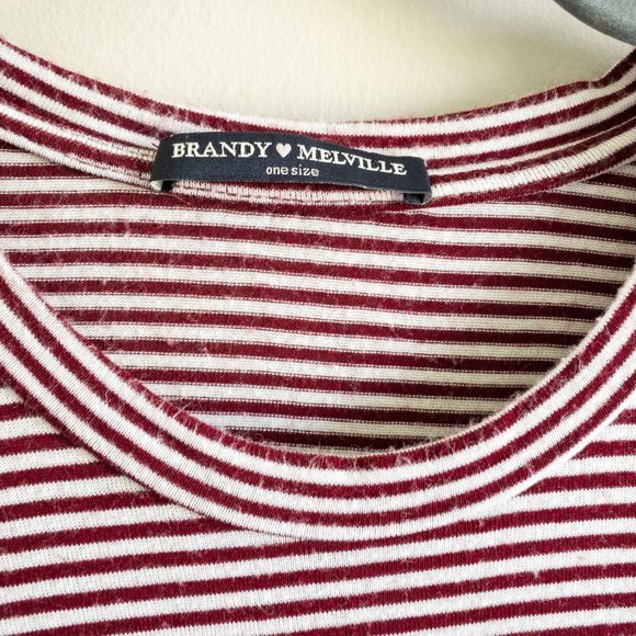Brandy Melville Striped One Size Tee Shirt Dress - Picture 7 of 7